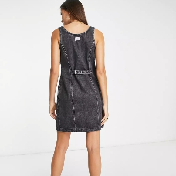 Levi's Tuli Denim Button Down Mini Dress Black Stonewash Size S - Picture 11 of 17